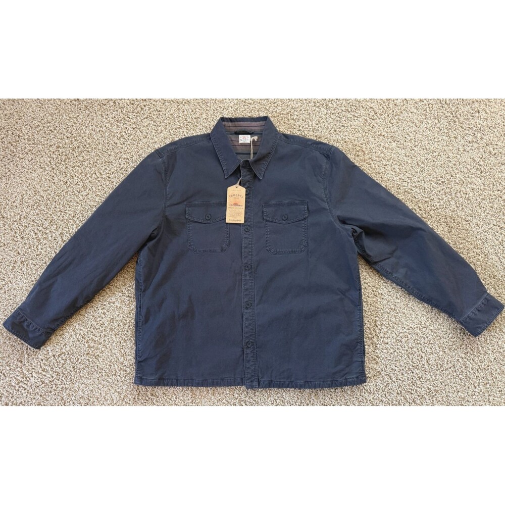 Faherty Lakeside CPO Jacket Men's Size XXL Washed Charcoal MOF2503 NWT MSRP $248